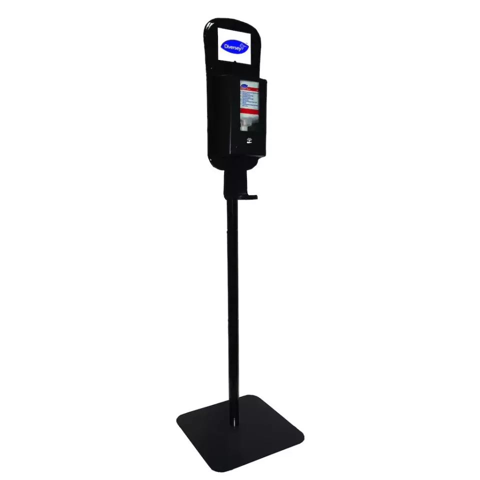 IntelliCare D1224249, Floor Stand Black, for IntelliCare Hybrid Dispensers, image 1, gallery thumbnail