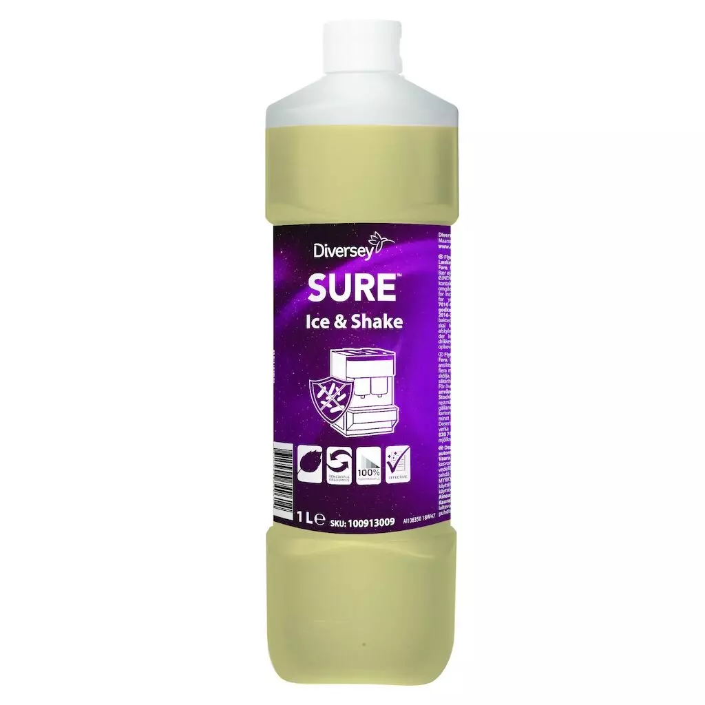 SURE 100913009, Ice & Shake 3in1 1L - Disinfecting Cleaner for Ice Cream, Milkshake, Ice Cube and Beverage Machines, image 1
