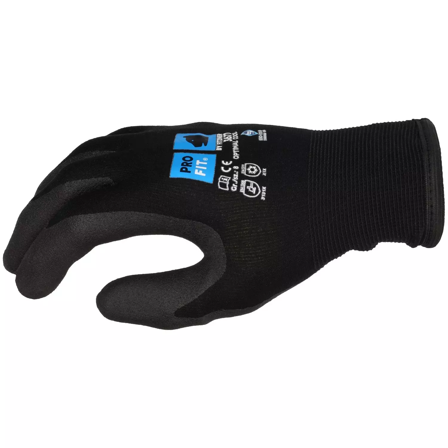 PRO FIT 3677, HPT-Polymer Winter Glove, Double Knit, Black/Black, image 2