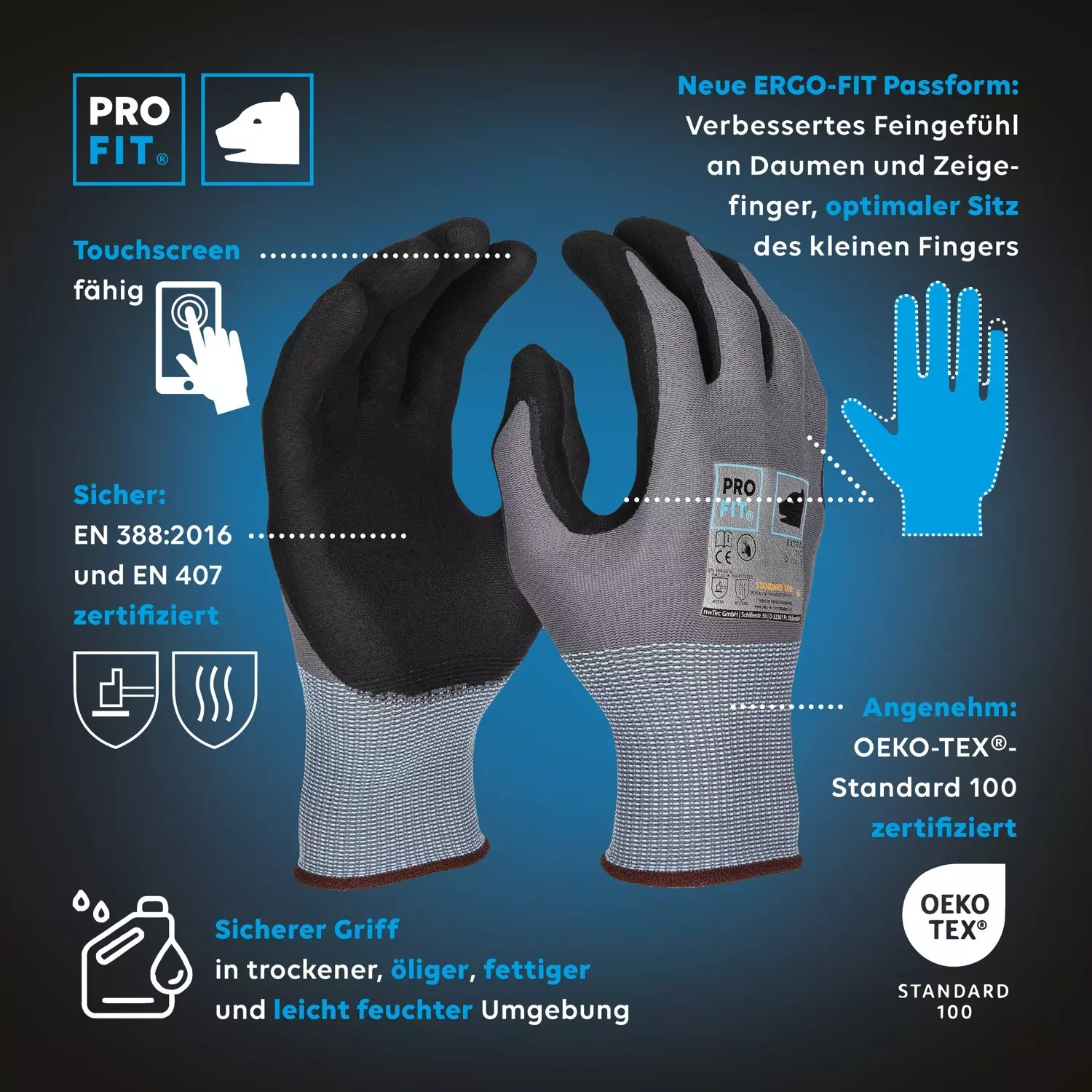 PRO FIT 393, Extra Nitril Handschuhe, image 2