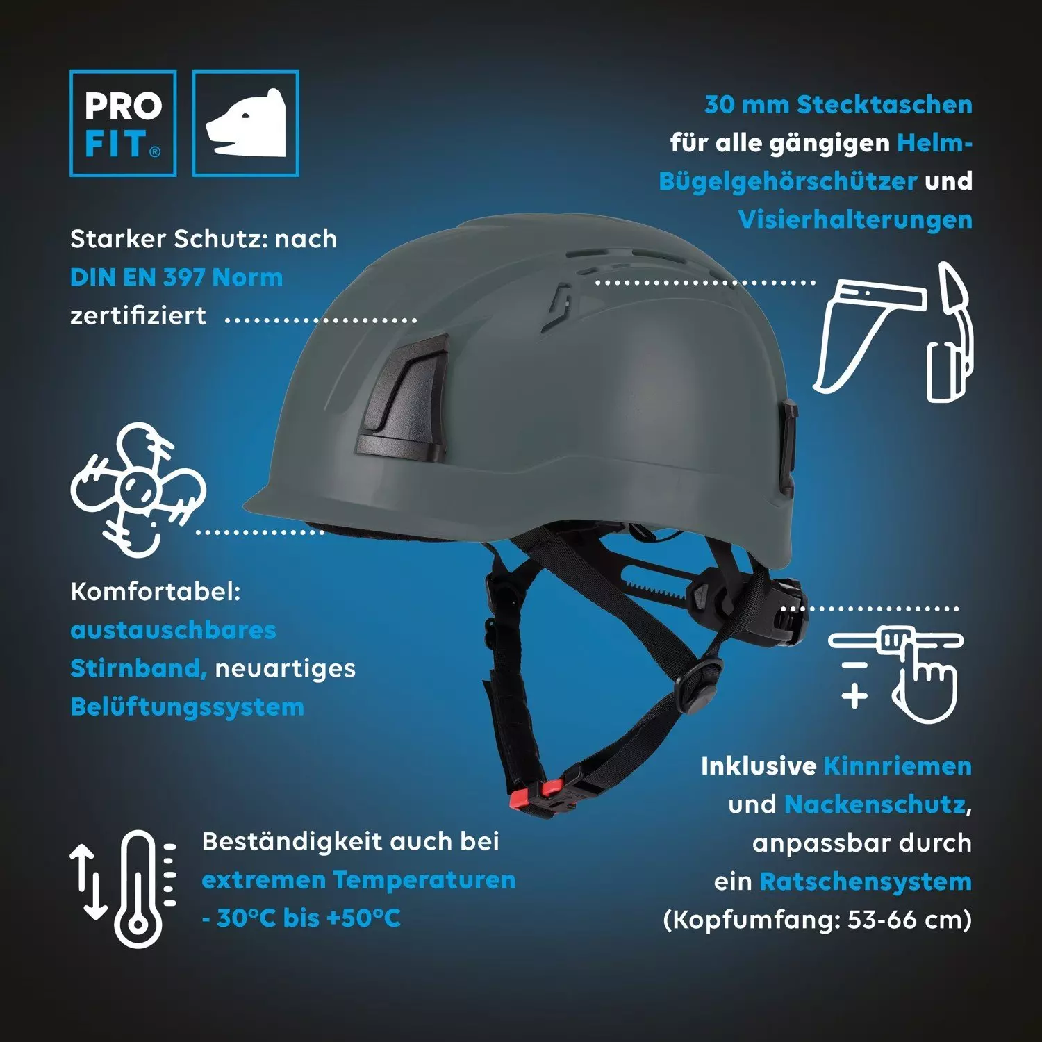 PRO FIT 156614, Pro Cap D!-Rock Safety Helmet, image 4