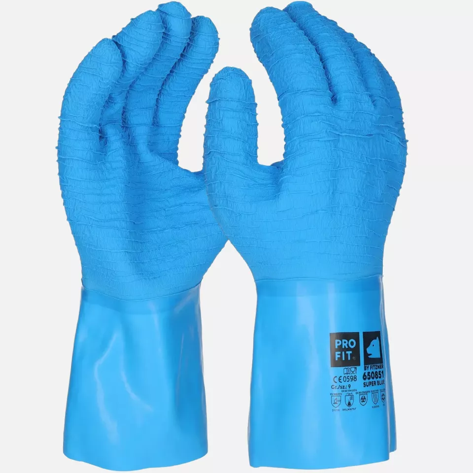 PRO FIT 650851, Latex Chemical Protection Gloves, image 1, gallery thumbnail