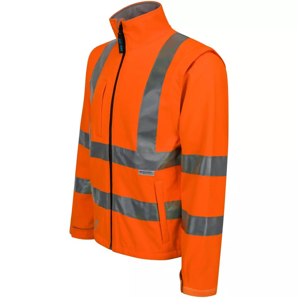 PRO FIT 202, Hi-Vis Softshell Jacket, image 2, gallery thumbnail