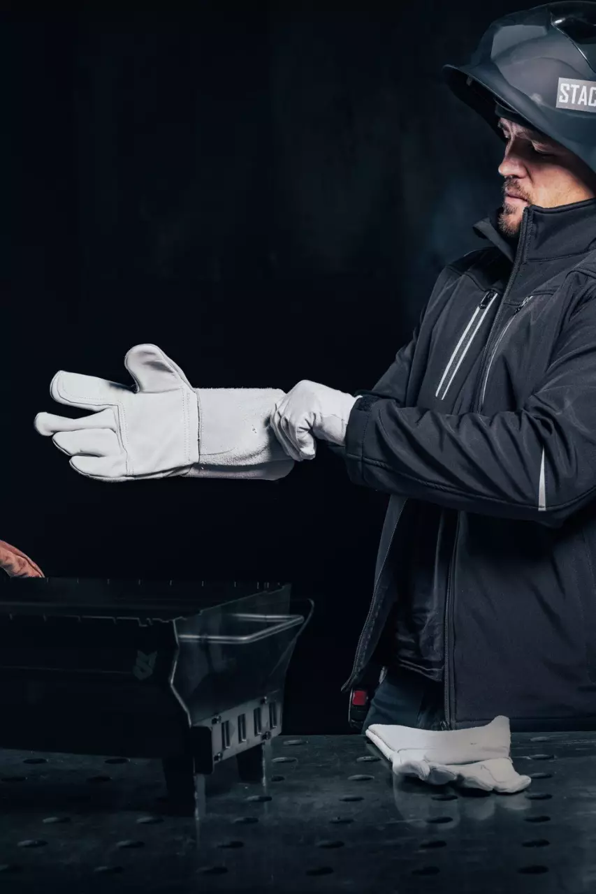 PRO FIT 531822, Welding Glove Combi Cowhide, Size 10, image 2, gallery thumbnail