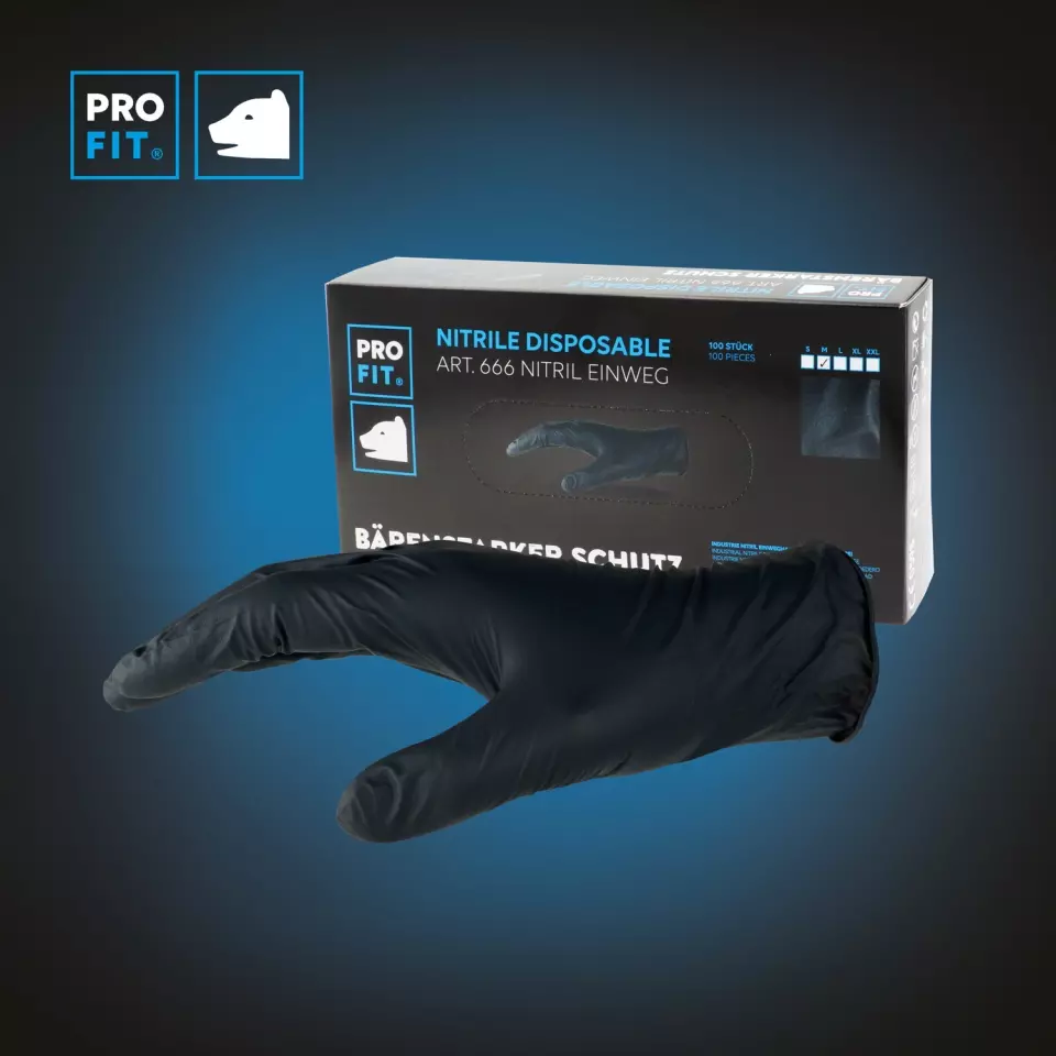 PRO FIT 666, Disposable Nitrile Gloves, image 3, gallery thumbnail