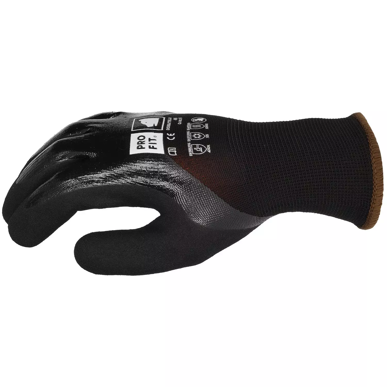 PRO FIT 476, Double Tril Nitril Winter Arbeitshandschuhe, schwarz, image 2
