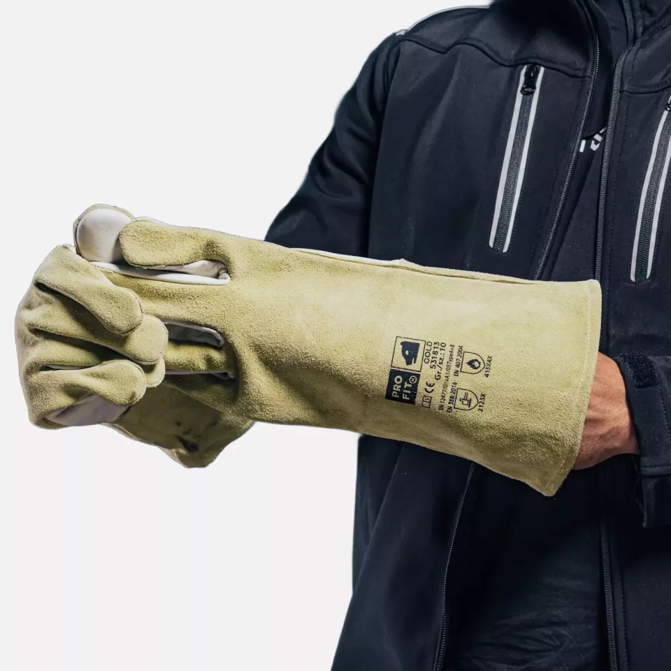 PRO FIT 531813, Welding Glove Combi Cowhide, image 7, gallery thumbnail