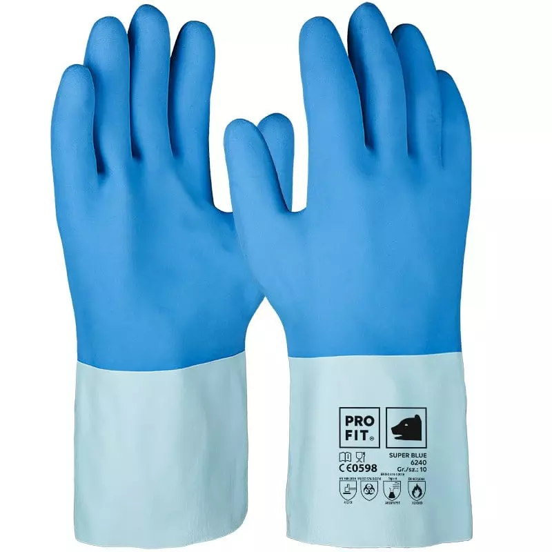 PRO FIT 6240, Latex Chemical Resistant Gloves, image 1