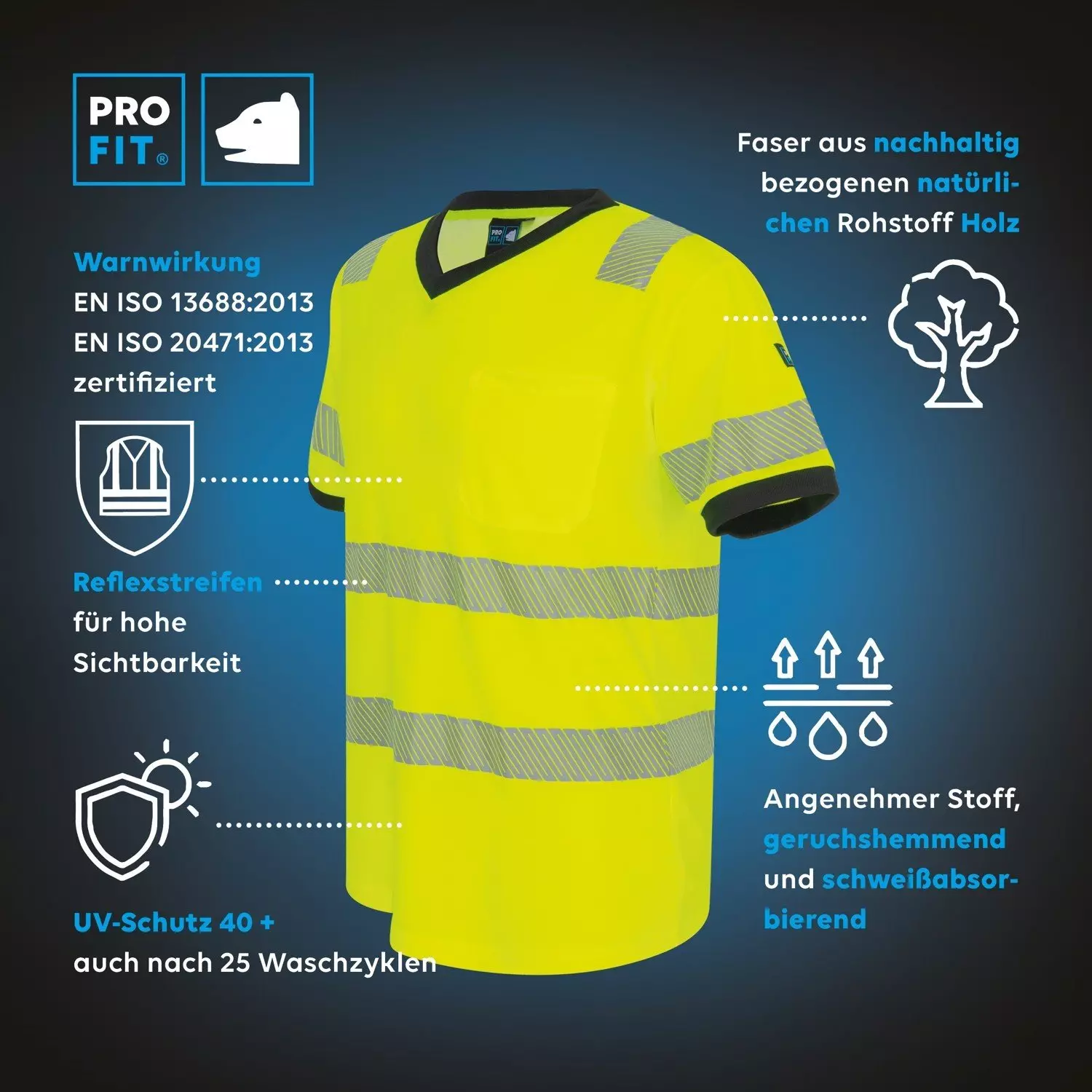 PRO FIT 2111, Hi-Vis T-Shirt, image 4