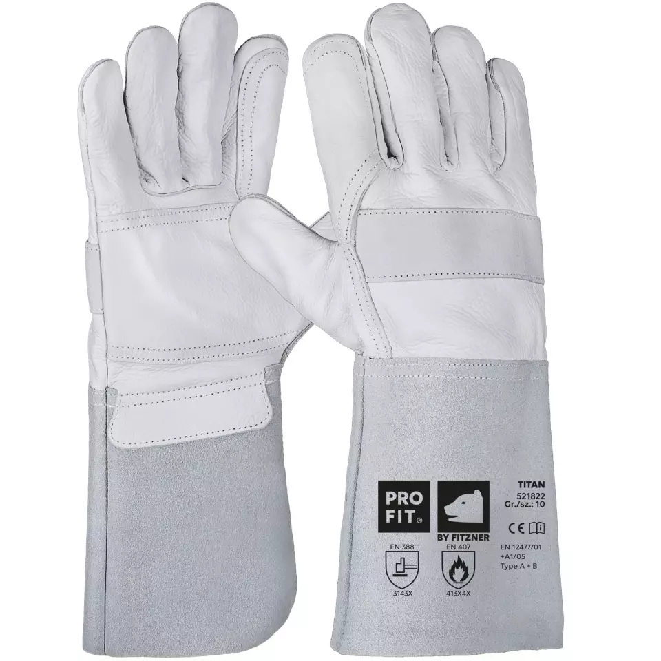 PRO FIT 521822, Schweißerhandschuh Rindvollleder, Größe 10, image 1, gallery thumbnail