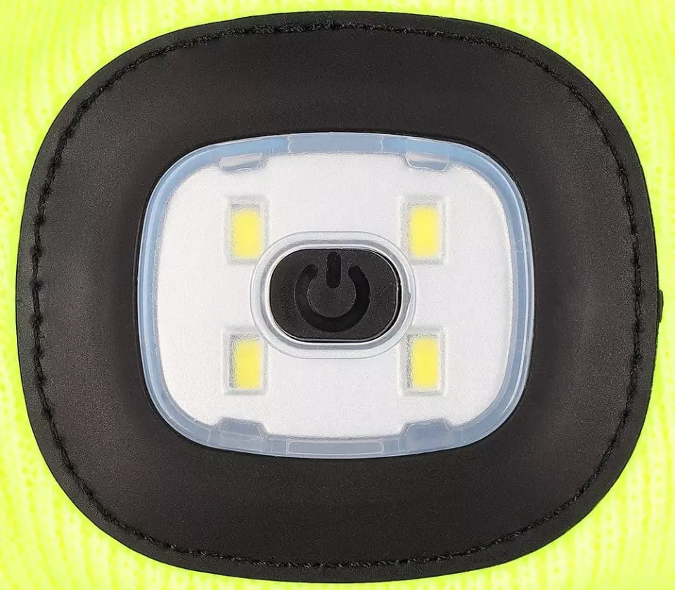 PRO FIT 210111, Beanie with Light, Neon Yellow, image 3, gallery thumbnail