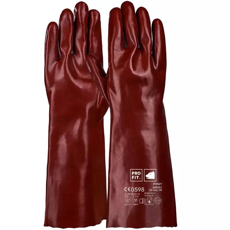 PRO FIT 640751, PVC Chemical Resistant Gloves 10, image 1, gallery thumbnail