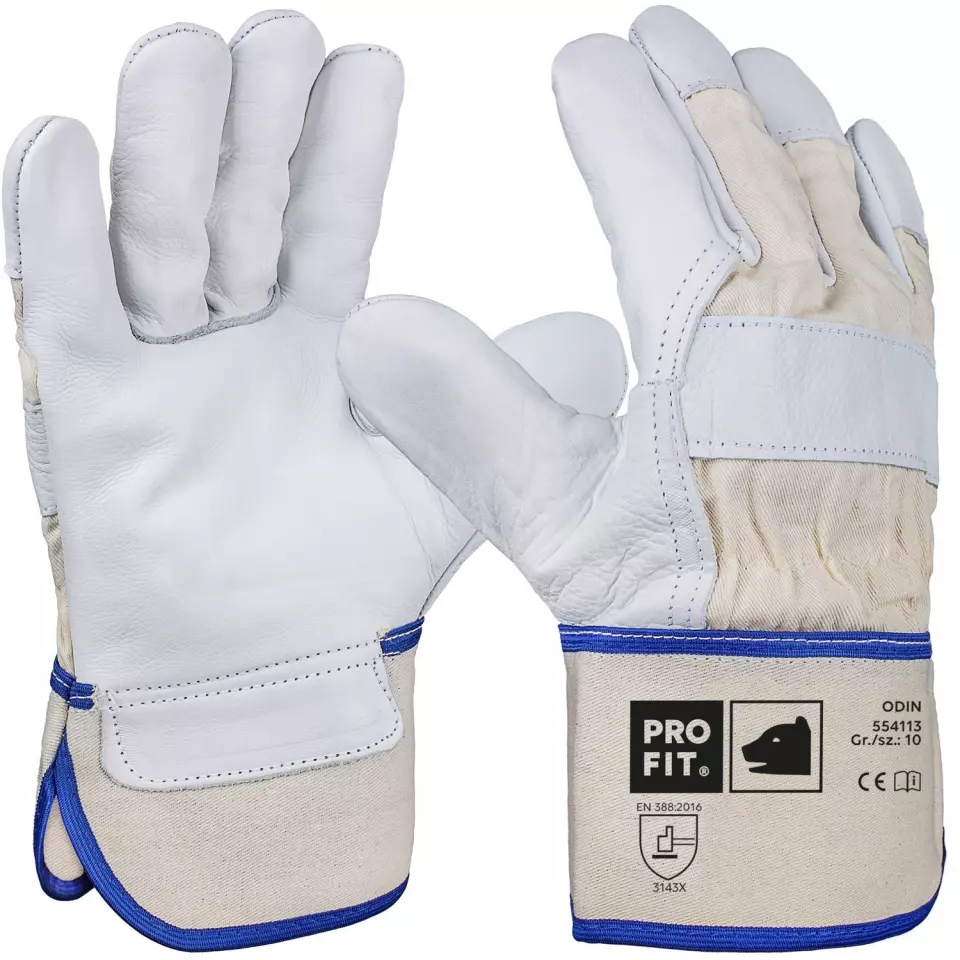 PRO FIT 554113, Cow Grain Leather Work Gloves, image 1, gallery thumbnail