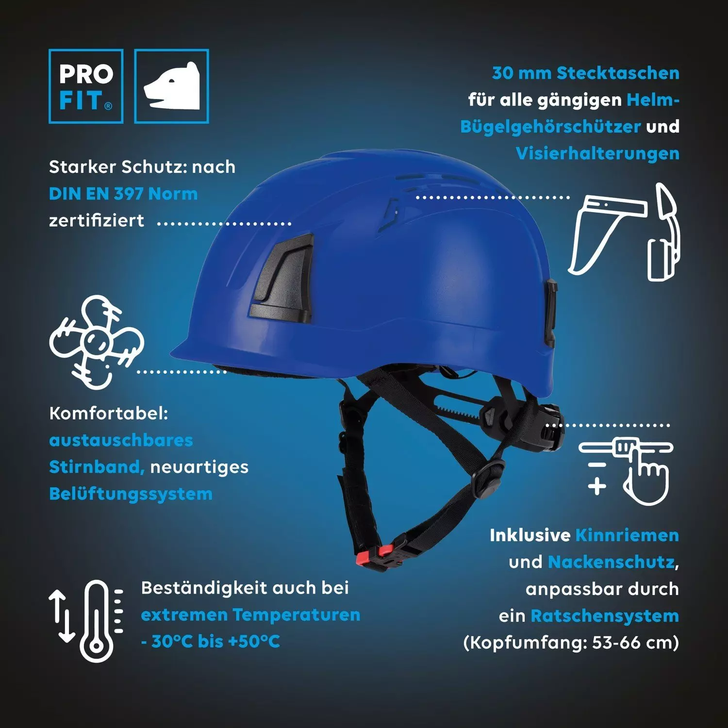 PRO FIT 156611, Pro Cap D!-Rock Safety Helmet, image 4