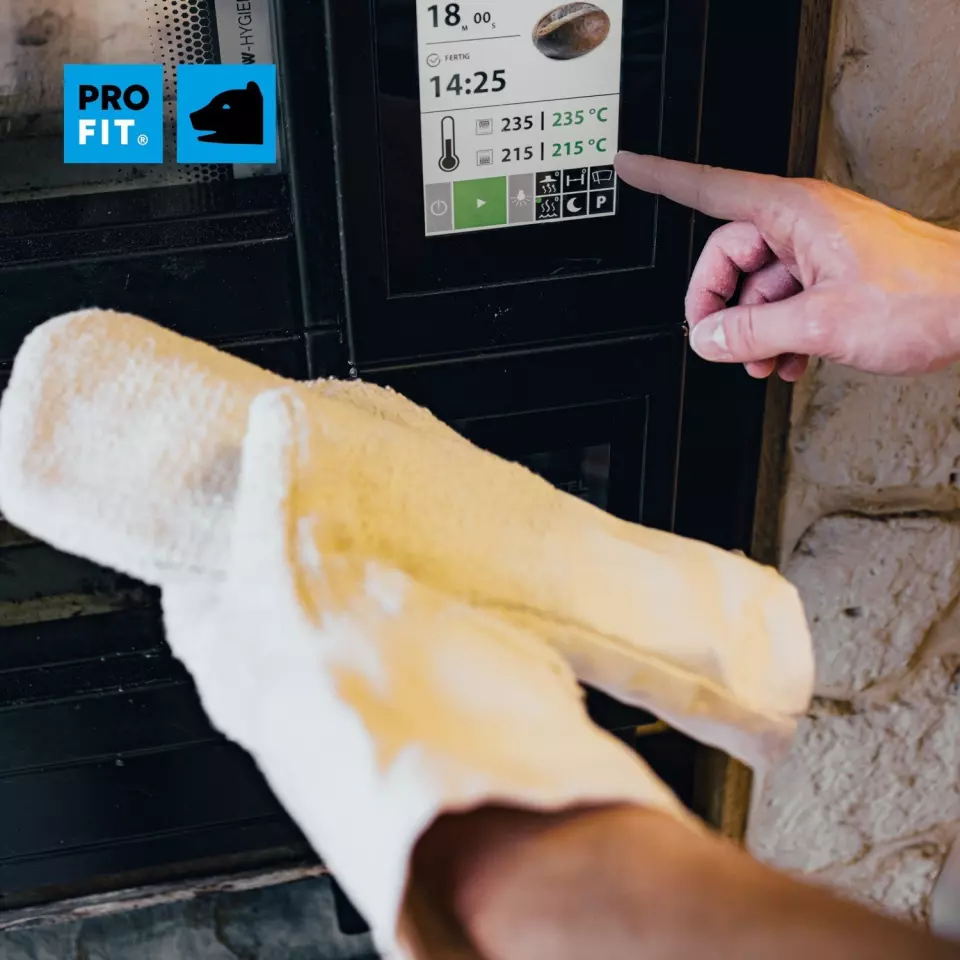 PRO FIT 642371, Cotton Terry Mitt, 35 cm, with Canvas Cuff, image 6, gallery thumbnail