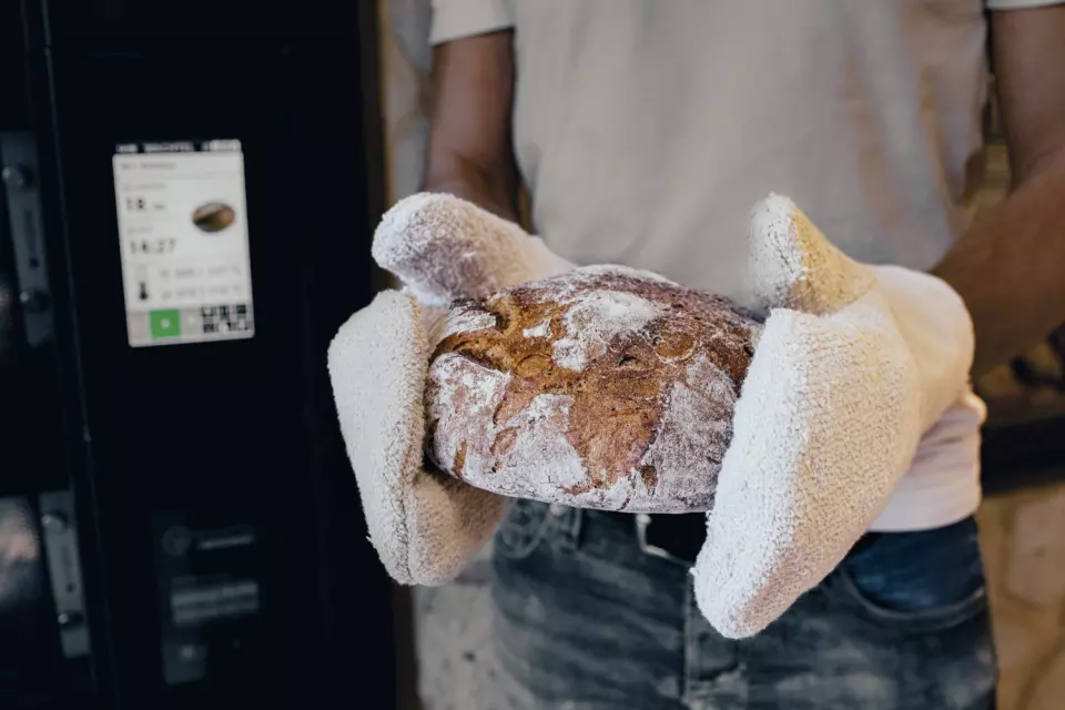 PRO FIT 642371, Cotton Terry Mitt, 35 cm, with Canvas Cuff, image 4, gallery thumbnail