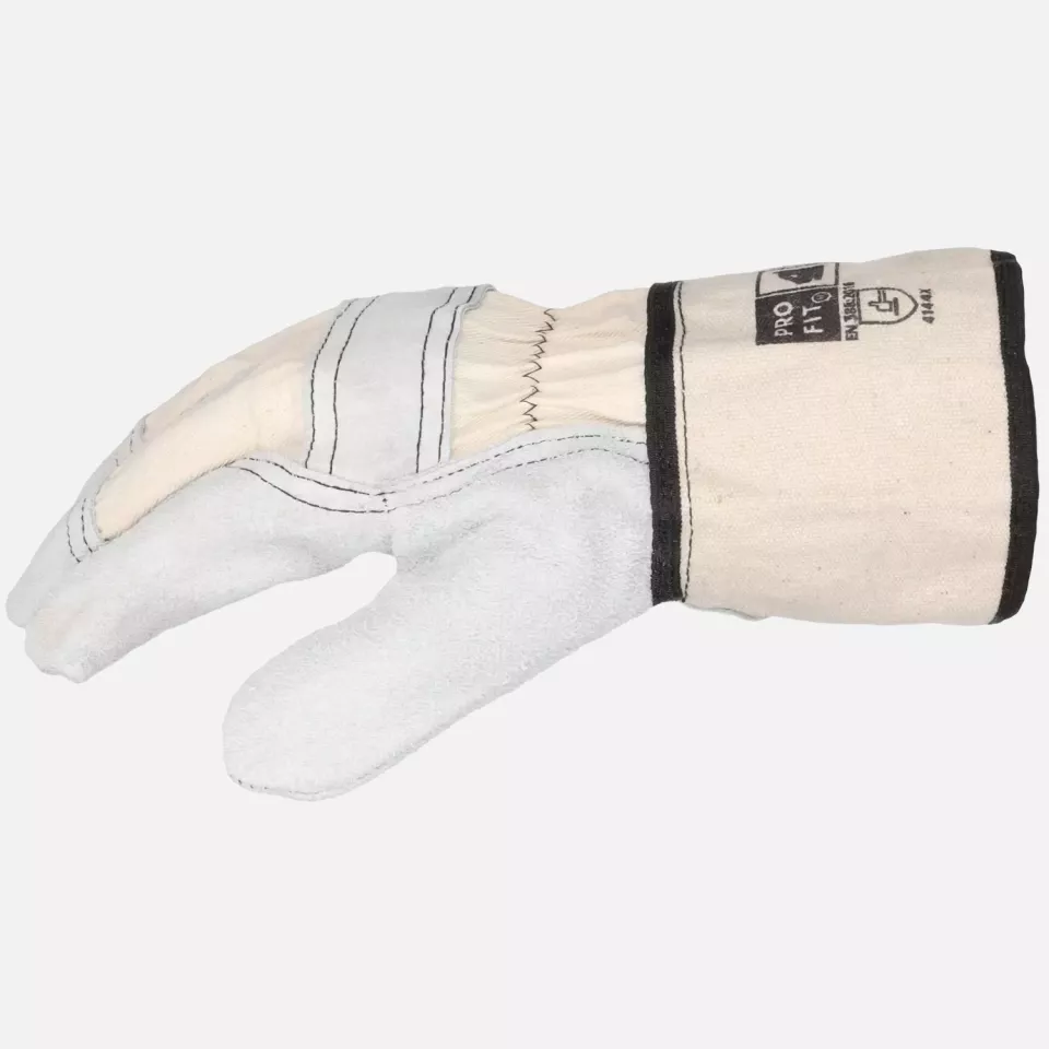 PRO FIT 550113, Cow Split Leather Work Gloves, image 2, gallery thumbnail