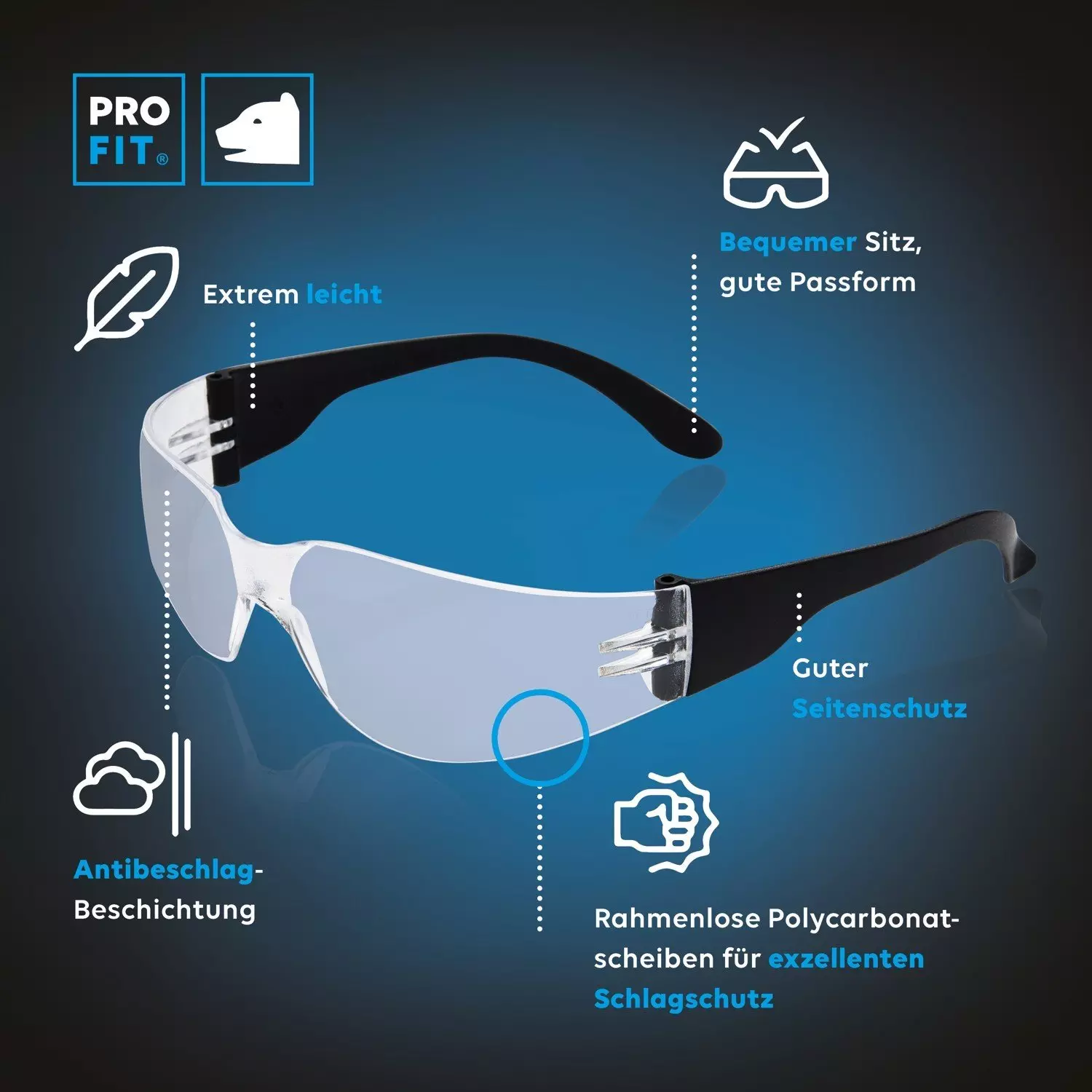 PRO FIT 8126, Light Safety Glasses, image 4
