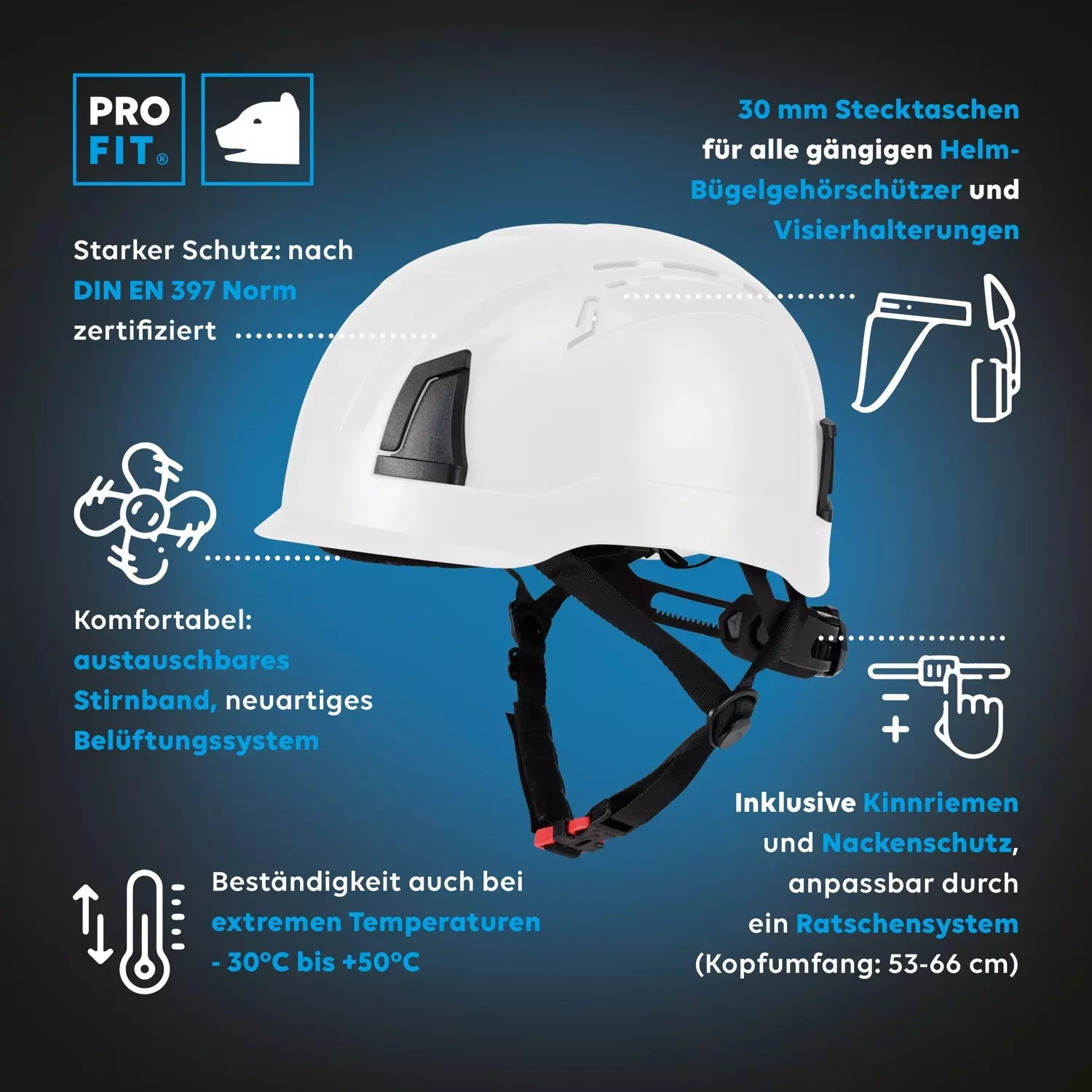 PRO FIT 156612, Pro Cap D!-Rock Safety Helmet, image 4