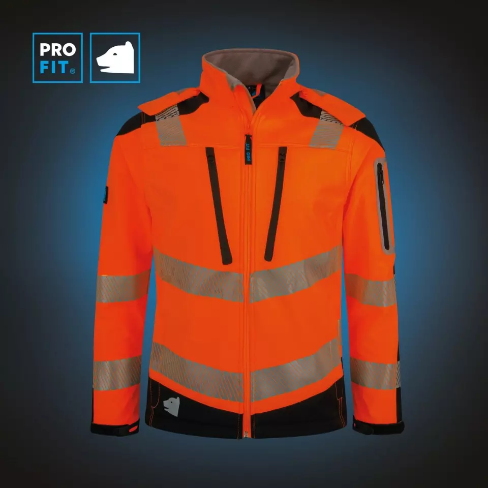 PRO FIT 981, Warnschutz Softshelljacke, image 3, gallery thumbnail
