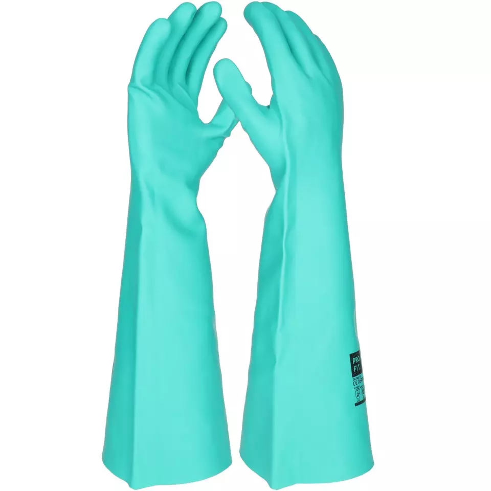 PRO FIT 185, Trivex Nitrile Chemical Protection Glove, 45 cm, Green, Premium Quality, image 1, gallery thumbnail