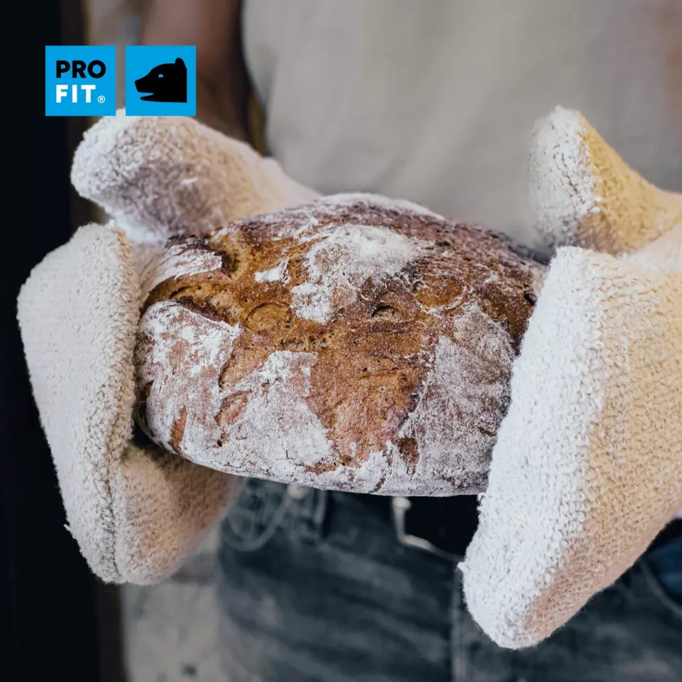 PRO FIT 642371, Cotton Terry Mitt, 35 cm, with Canvas Cuff, image 7, gallery thumbnail