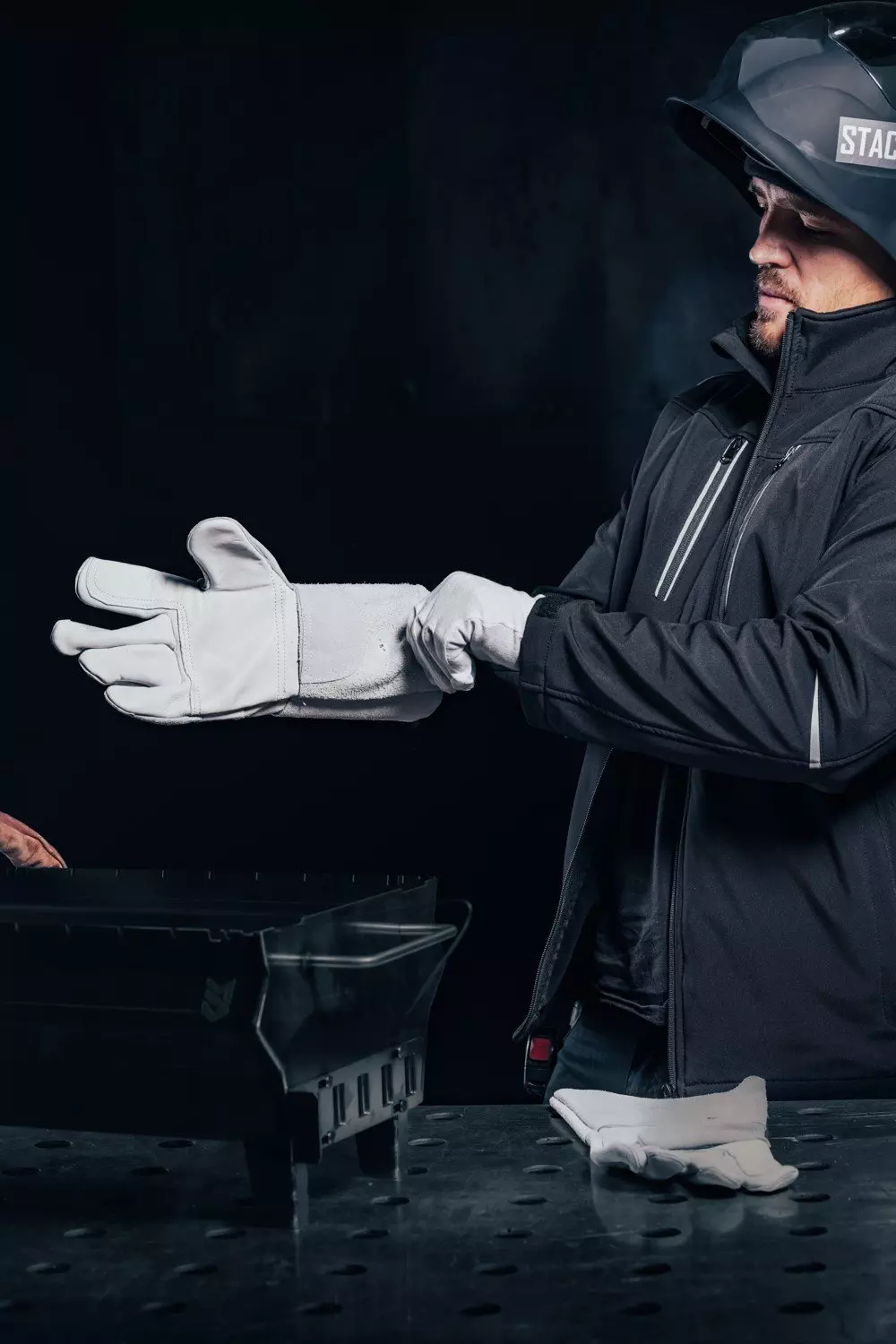 PRO FIT 531822, Welding Glove Combi Cowhide, Size 10, image 2