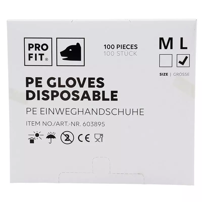PRO FIT 603895, PE-Einweg-Handschuh, gehämmert, transparent, image 3
