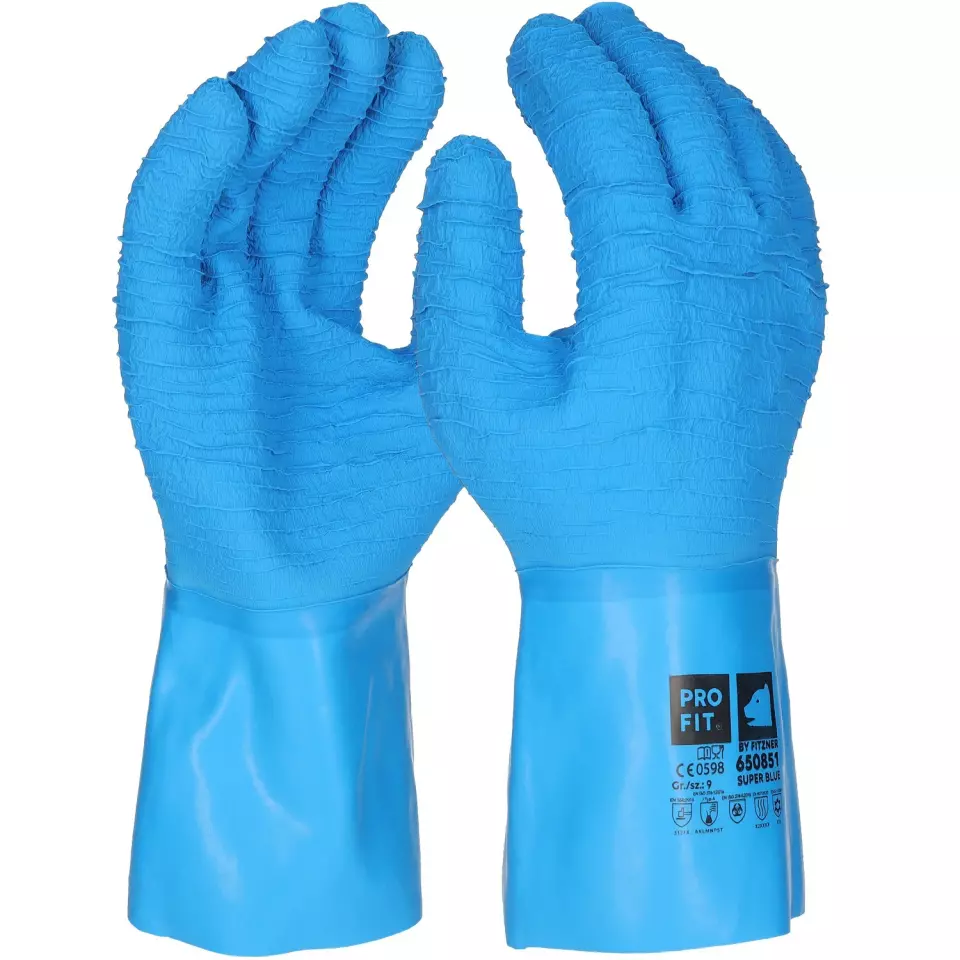 PRO FIT 650851, Latex Chemical Resistant Gloves, image 1, gallery thumbnail