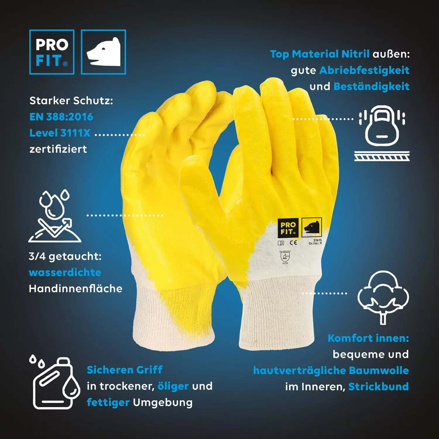 PRO FIT 37675, Mega lite Nitrile Glove, image 3