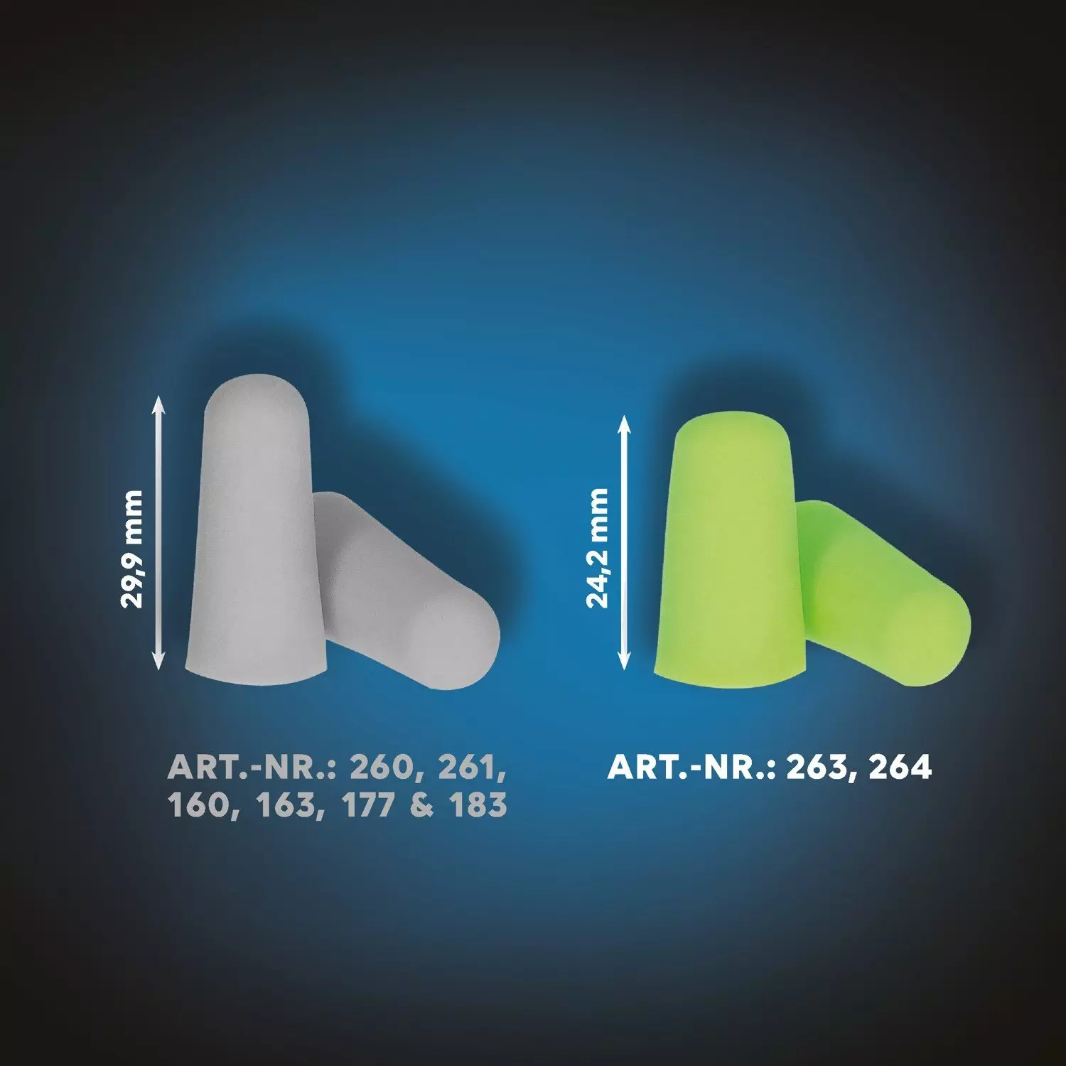 PRO FIT 263, Prosoft 37 Earplugs, Green, image 2
