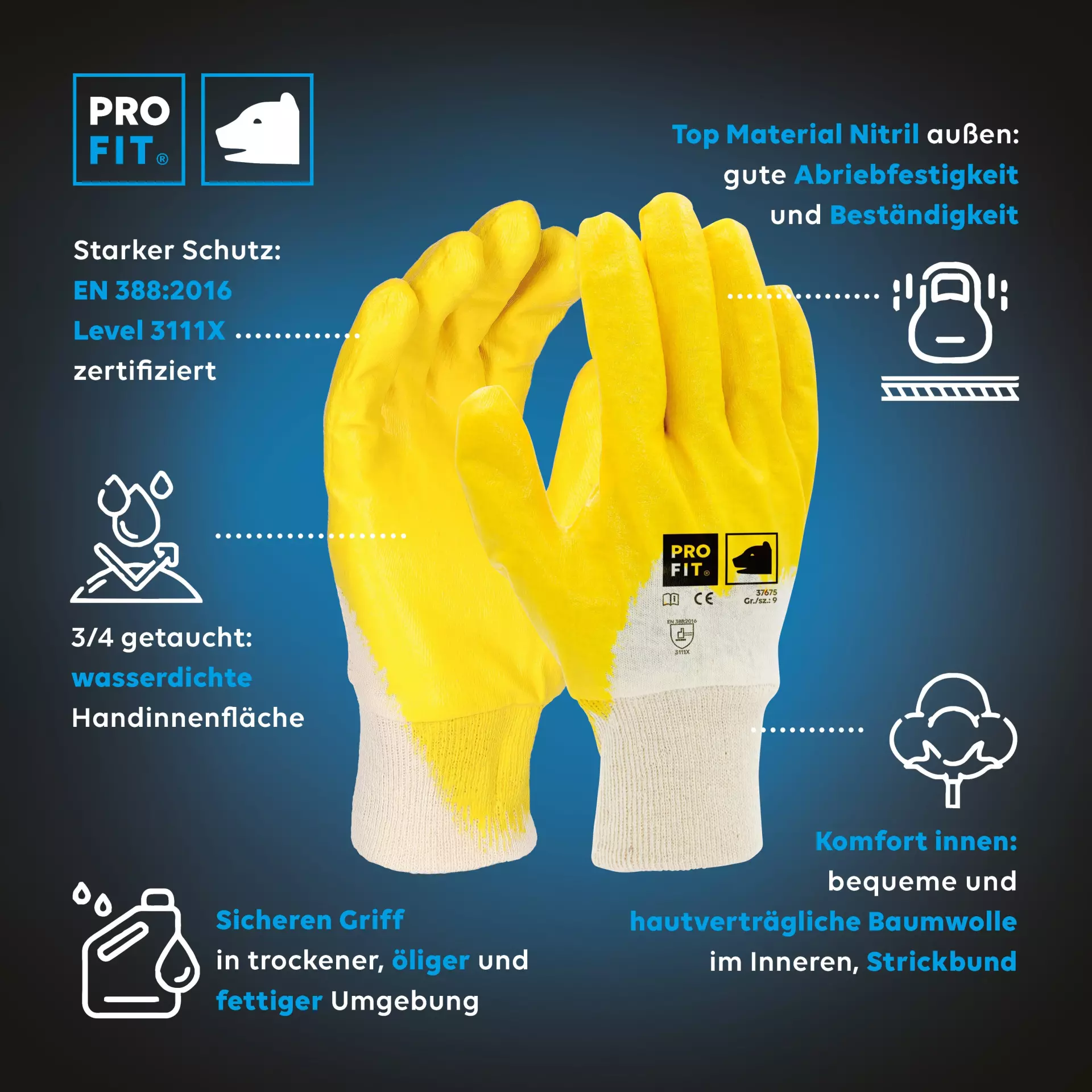 PRO FIT 37675, Mega lite Nitrile Glove, image 2
