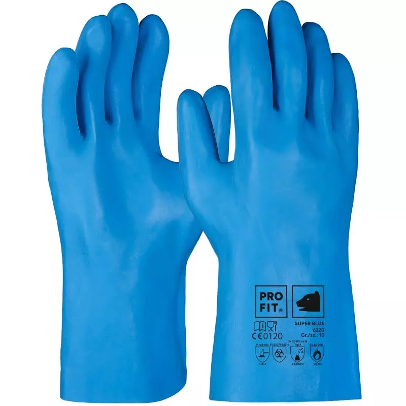 PRO FIT 6220, Latex Chemical Resistant Gloves, image 1