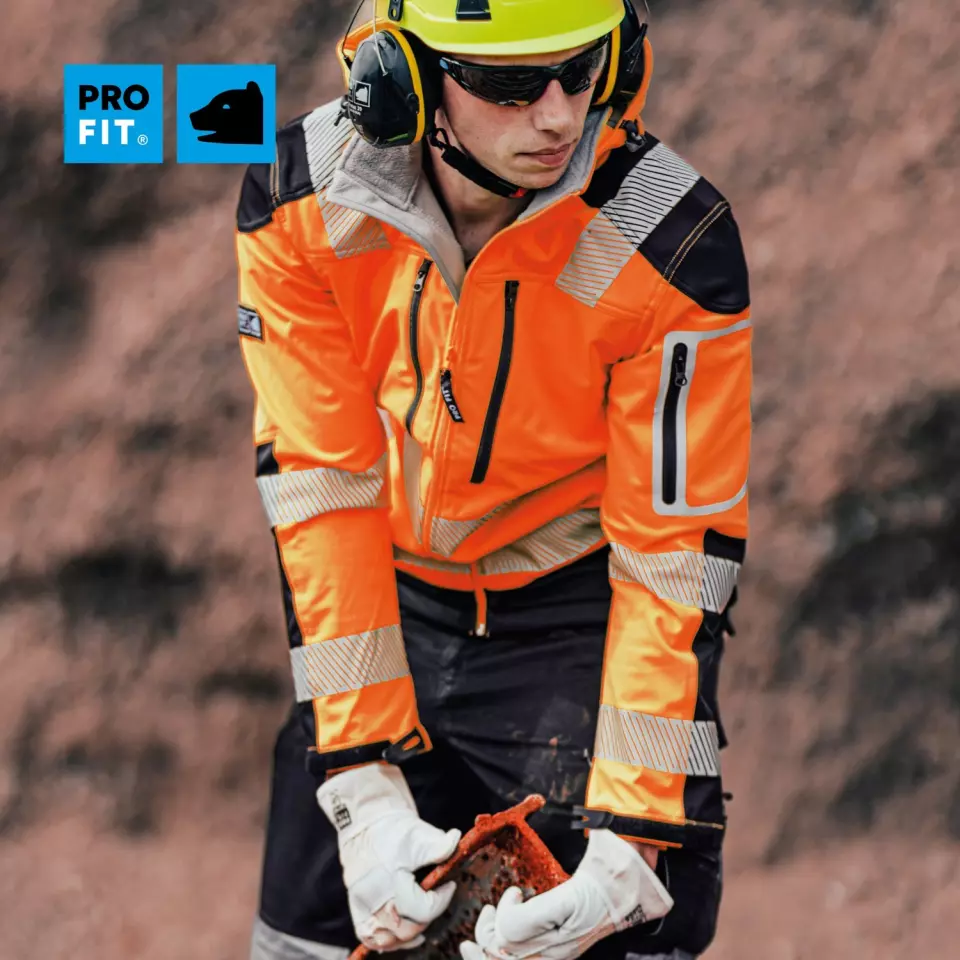 PRO FIT 981, Warnschutz Softshelljacke, image 6, gallery thumbnail