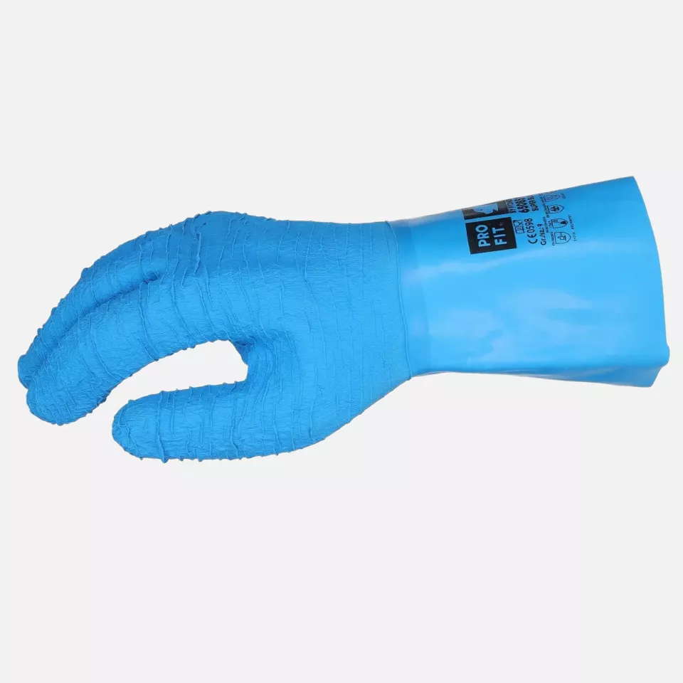 PRO FIT 650851, Latex Chemical Protection Gloves, image 2, gallery thumbnail