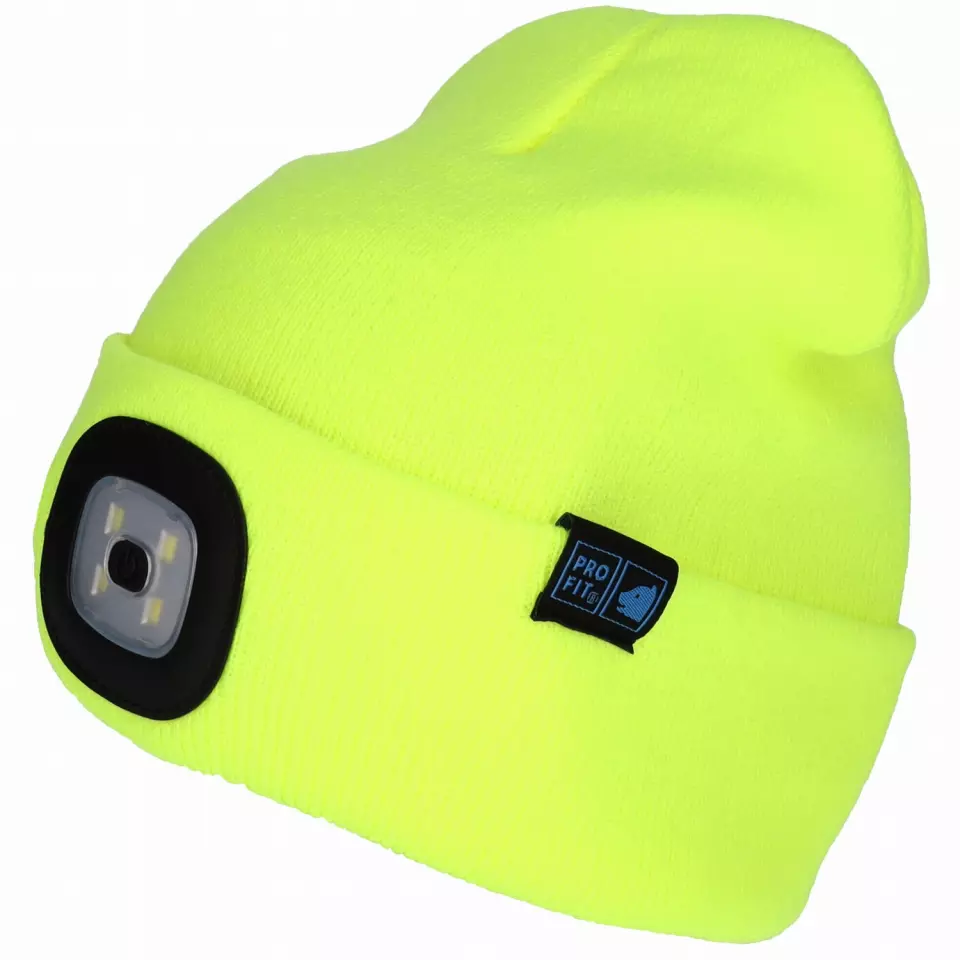 PRO FIT 210111, Beanie with Light, Neon Yellow, image 1, gallery thumbnail