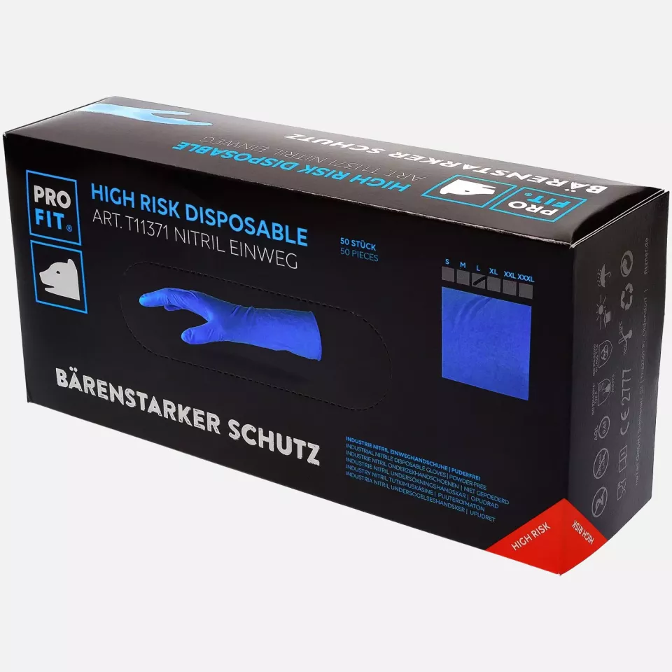 PRO FIT T11371, Nitrile Disposable Glove, High Risk, image 3, gallery thumbnail