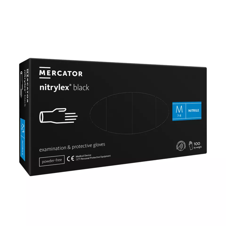 Mercator RD30104003, Black Nitrile Glove, image 1, gallery thumbnail