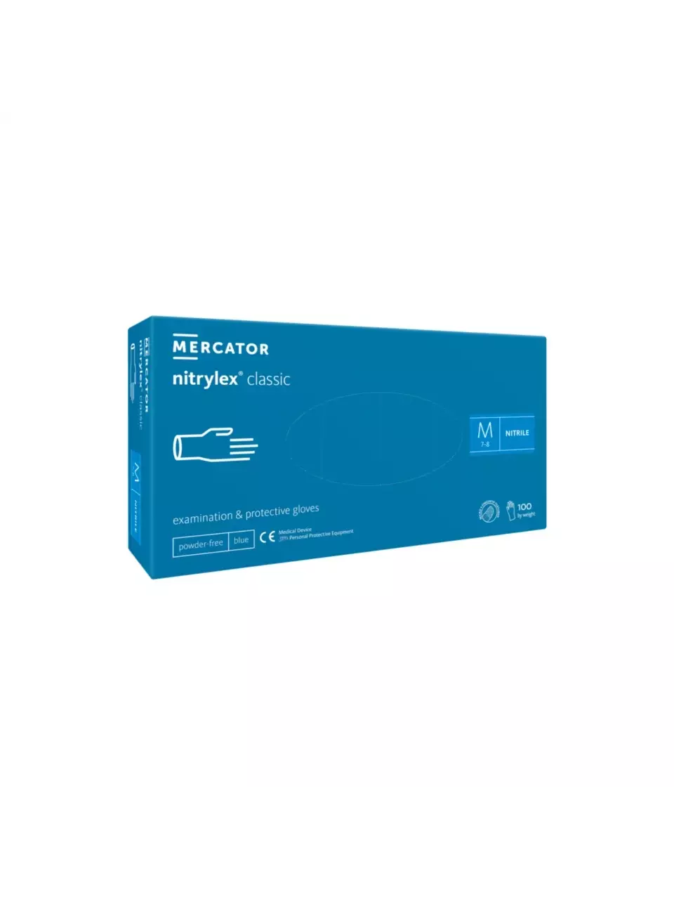 Mercator RD300190-L, Blue Nitrile Glove, image 1, gallery thumbnail