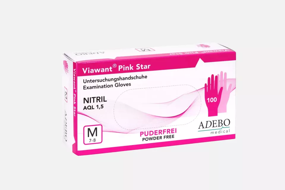Adebo 230, Viawant Nitrile Pink Star, image 1, gallery thumbnail