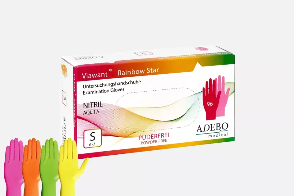 Adebo 130, Viawant Nitrile Rainbow Star, image 1, gallery thumbnail