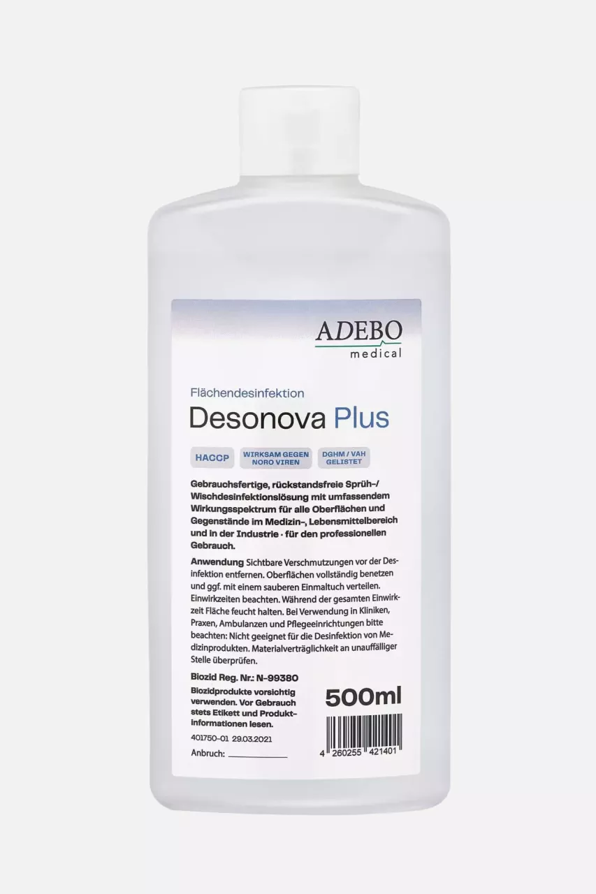 Adebo 13050, Desonova Plus Desinfektionsmittel 500 ml, image 1, gallery thumbnail