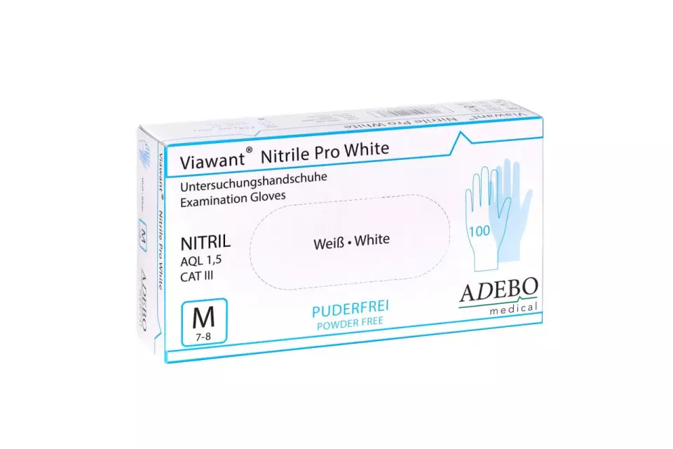 Adebo 90, Viawant Nitrile Pro White, image 1, gallery thumbnail
