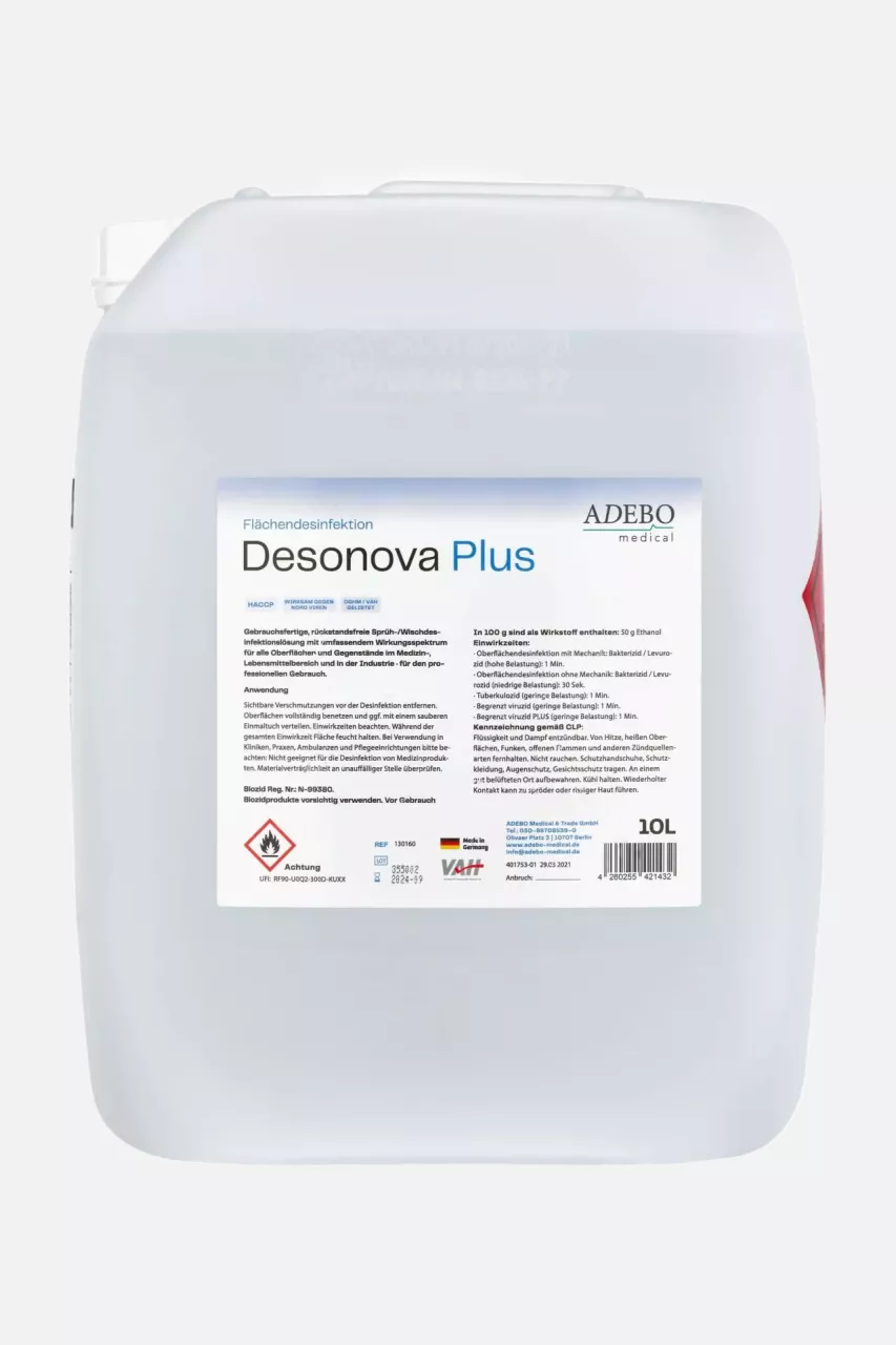 Adebo 130160, Desonova Plus Disinfectant 10000 ml, image 1, gallery thumbnail