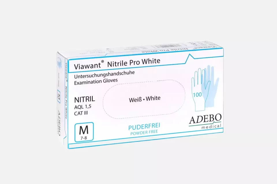 Adebo 90, Viawant Nitrile Pro White, image 1, gallery thumbnail