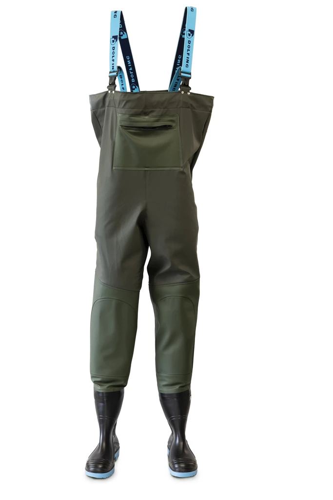 Dolfing 426-12-26-48, SEDGEFIELD Wading trousers P12/P8 with Safety boots (S5) Olive Green 48/49