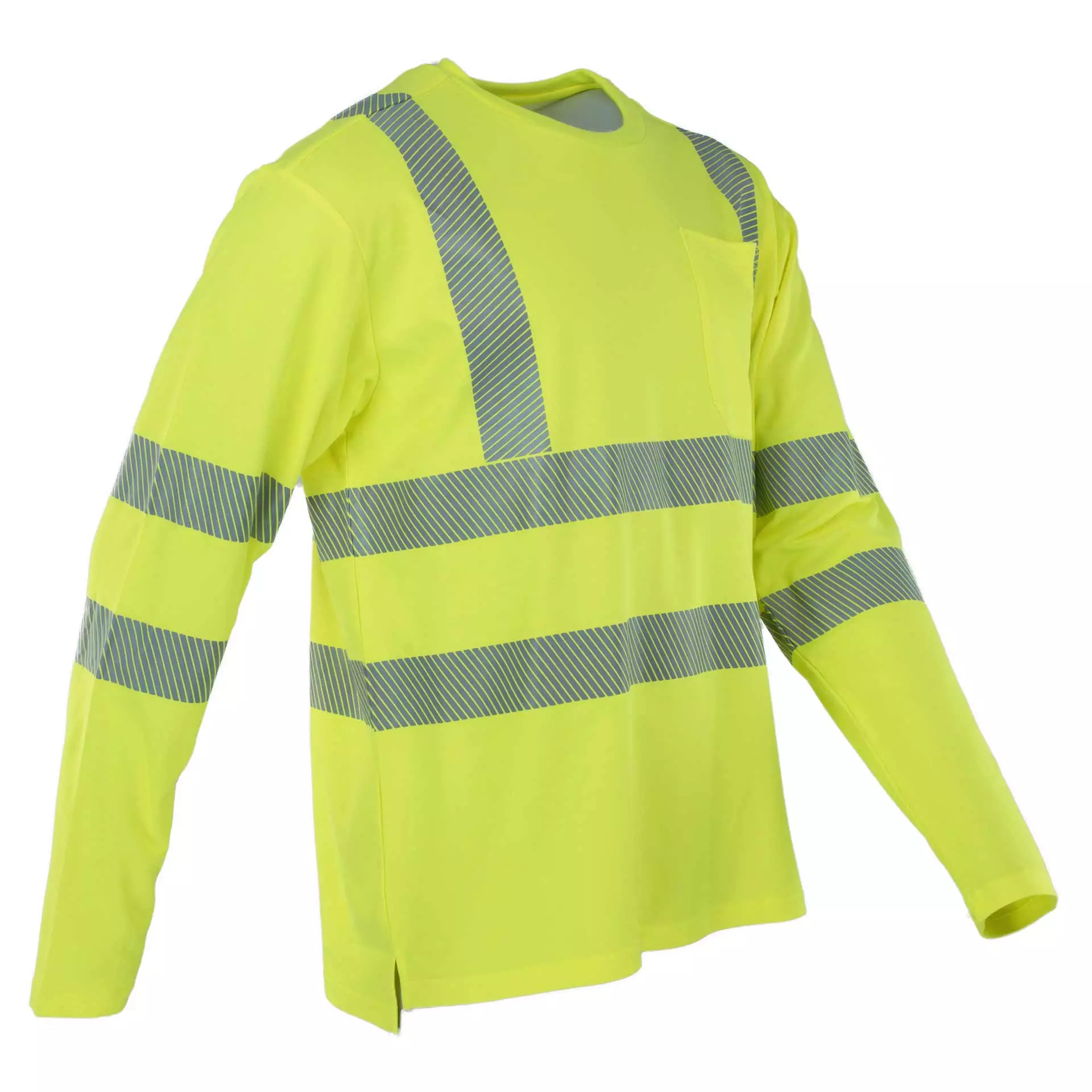 Asatex PTW-SHIRT-L-NEONGELB, PREVENT® Premium Hi-Vis Long Sleeve Shirt, image 2