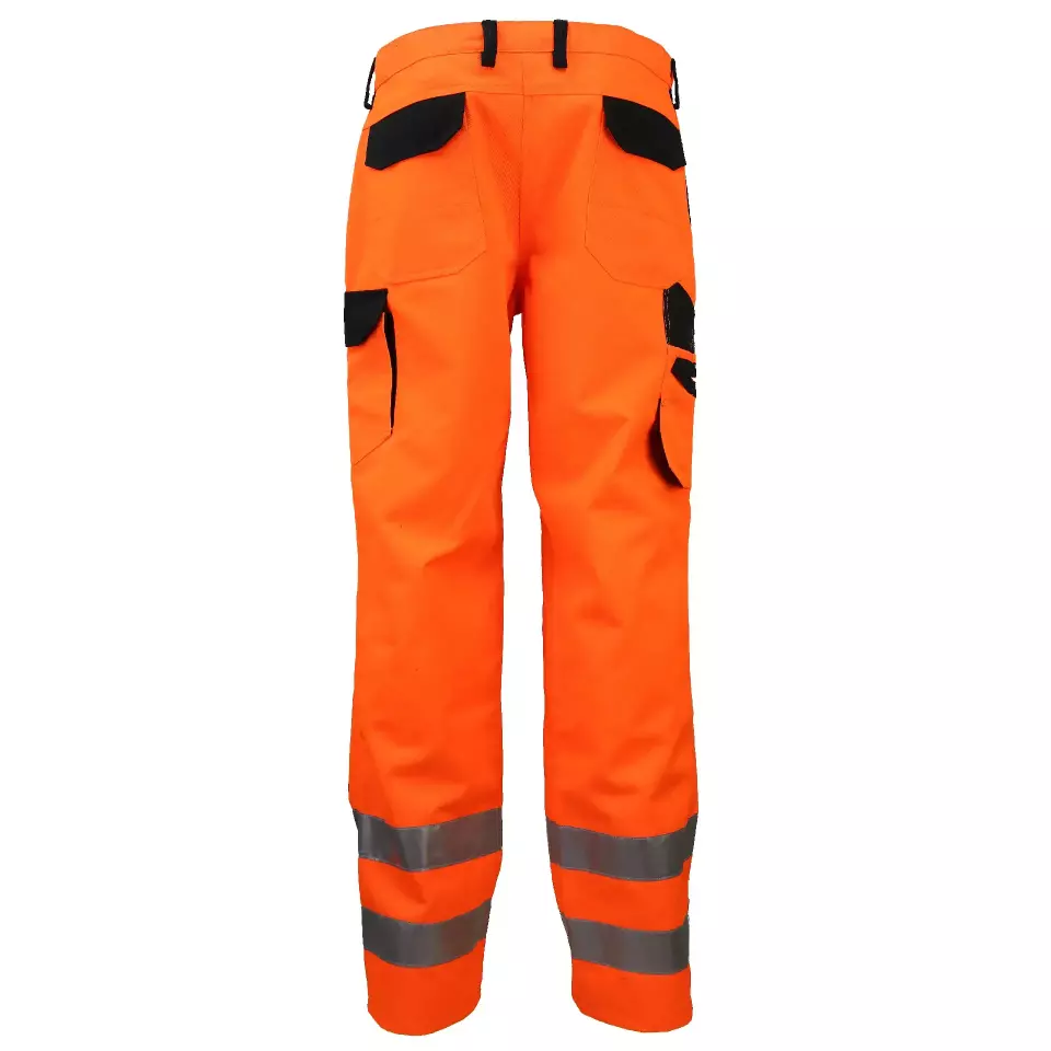 Asatex PTW-HON-ORANGE-SCHWARZ, PREVENT® Hi-Vis Trousers, image 2, gallery thumbnail
