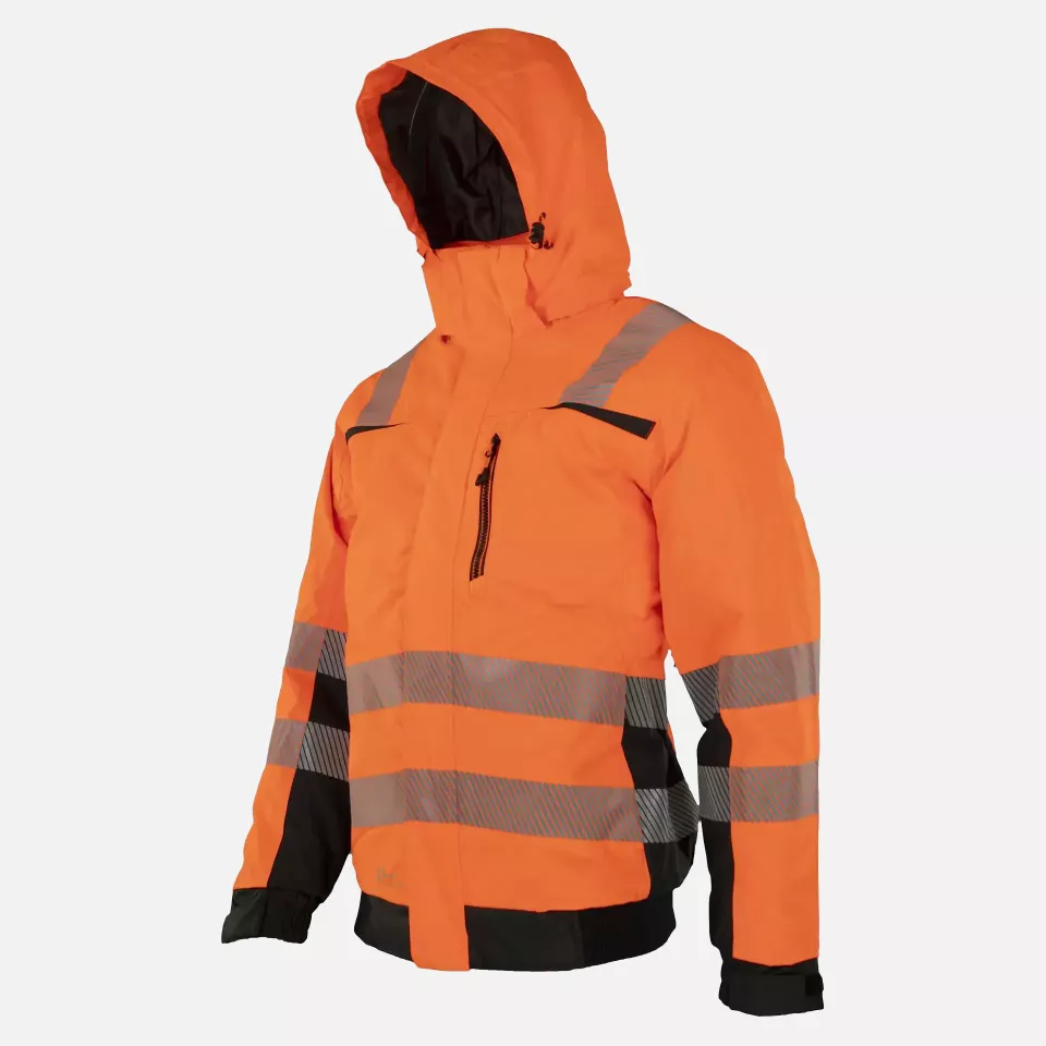 Asatex PTW-PN-ORANGE-SCHWARZ, PREVENT® Trendline Pilot Jacket, image 1, gallery thumbnail