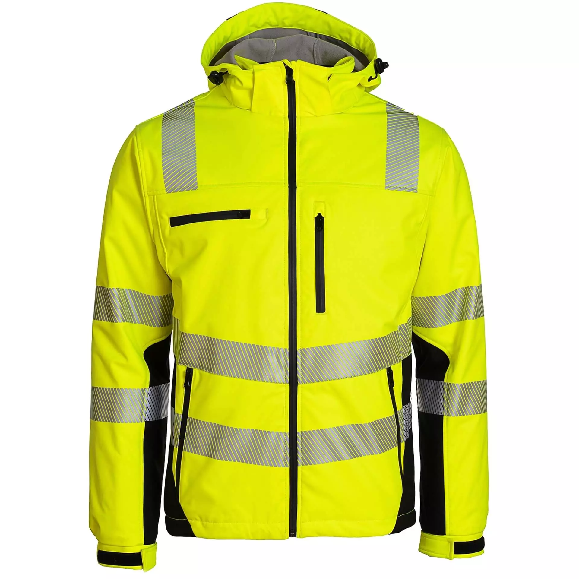 Asatex PTW-SP-GELB-SCHWARZ, PREVENT® Trendline Warnschutz-Softshelljacke, image 1
